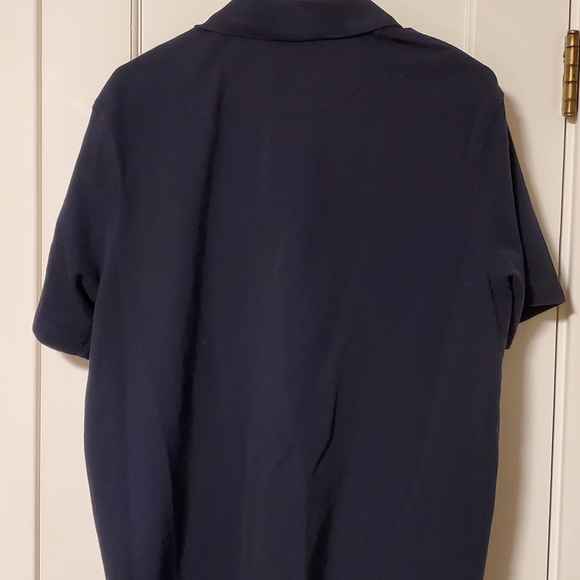 Lands' End blue Polo shirt w/ Button-Up neck - Large Traditional Fit 100% Cotton - Picture 2 of 3